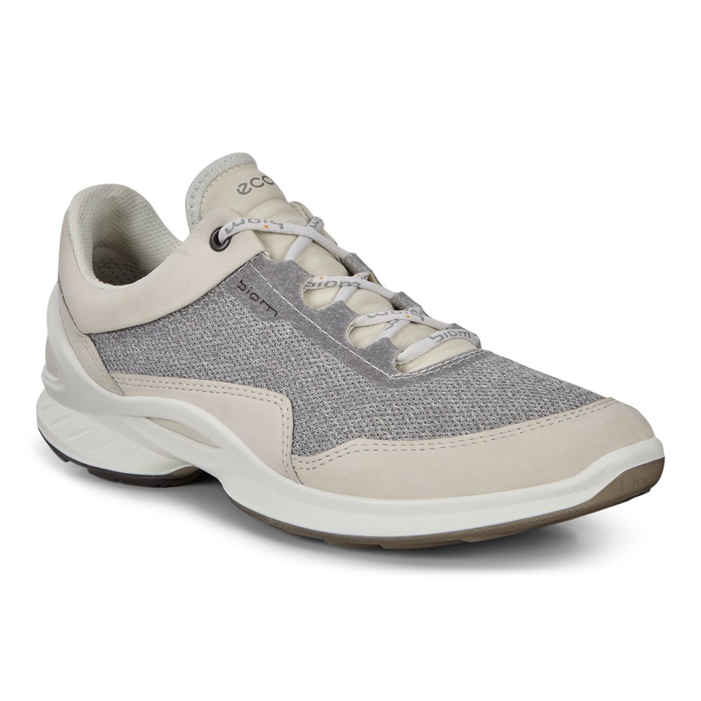Womens Outdoor Shoes - ECCO Biom Fjuel - White/Grey - 8126BXLHE